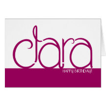 Carte d'anniversaire de prune de Clara