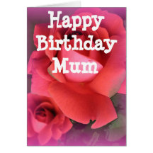 Carte d'anniversaire de roses rouges de mère