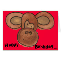 Carte d'anniversaire de singe cartes