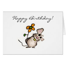 Carte d'anniversaire de souris