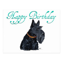 Carte d'anniversaire de Terrier d'écossais Cartes Postales