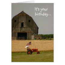 Carte d'anniversaire de tracteur : Heure de célébr