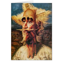 Carte d'anniversaire - Don don Quichotte