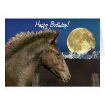 Carte d'anniversaire espagnole de pouliche et de l