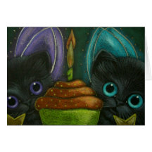 Carte d'anniversaire FÉERIQUE de CHATONS