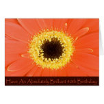 Carte d'anniversaire florale de la diva quarantièm