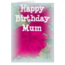 Carte d'anniversaire florale de mère