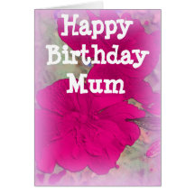 Carte d'anniversaire florale de mère