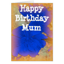 Carte d'anniversaire florale de mère