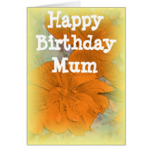 Carte d'anniversaire florale de mère