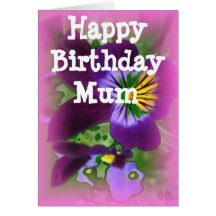 Carte d'anniversaire florale de mère
