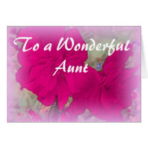 Carte d'anniversaire florale de tante