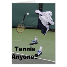 Carte d'anniversaire invisible de tennis