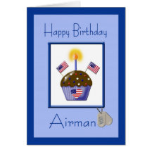 Carte d'anniversaire militaire d'aviateur