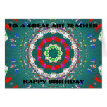 Carte d'anniversaire pour le professeur d'art