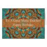 Carte d'anniversaire pour le professeur de musique