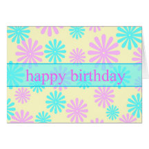 Carte d'anniversaire - rétro coloré