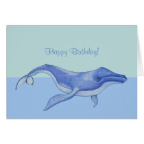 Carte d'anniversaire soloe de baleine cartes