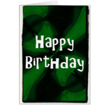 Carte d'anniversaire verte de conception