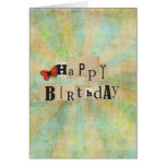Carte d'anniversaire vintage de collage