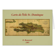 Carte d'antiquaire du classique 1805 de Hispaniola