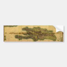 Carte d'antiquaire du classique 1805 de Hispaniola Autocollant Pour Voiture