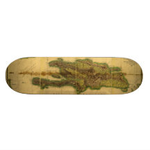 Carte d'antiquaire du classique 1805 de Hispaniola Plateaux De Planche À Roulettes