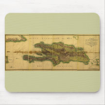 Carte d'antiquaire du classique 1805 de Hispaniola Tapis De Souris