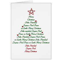 Carte d'arbre de Noël