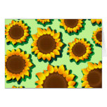 Carte d'arrière - plan de motif de tournesols