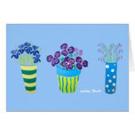 Carte d'art : Un bon nombre de pots de fleurs cartes