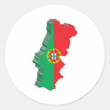 carte de 3D Portugal Autocollants