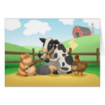 Carte de bande de cruche d'animal de ferme (blanc 