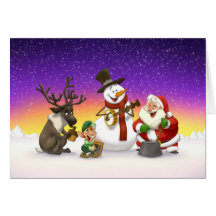 Carte de bande de cruche de Noël (blanc à l'intéri