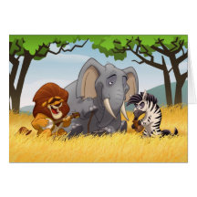 Carte de bande de cruche de safari (blanc à l'inté
