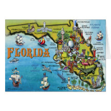 Carte de bande dessinée de la Floride