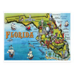 Carte de bande dessinée de la Floride Carte Postale