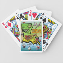 Carte de bande dessinée de la Louisiane jeux de cartes