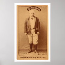 Carte de base-ball de Pud Galvin 1887 Poster