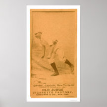 Carte de base-ball d'Ewing de mâle 1887 Posters