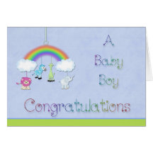 Carte de bébé de félicitations