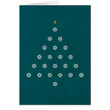 Carte de bleu d'arbre de Noël de profil sous conve