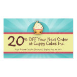 Carte de bon de CuppyCake Cartes De Visite Professionnelles