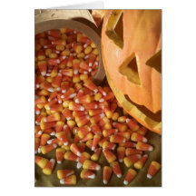 Carte de bonbons au maïs à Halloween