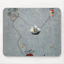 Carte de butin de pirate tapis de souris