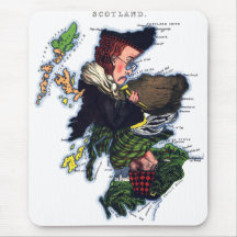 Carte de caricature de l'Ecosse Tapis De Souris