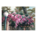 Carte de cascade d'art de fleurs carte de visite
