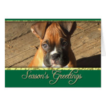 Carte de chien de boxeur de Bonnes Fêtes
