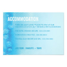 CARTE DE CLÔTURE : : bleu d'aquarelle d'ombre Faire-parts