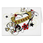 Carte de coeur de MAMAN de tatouage